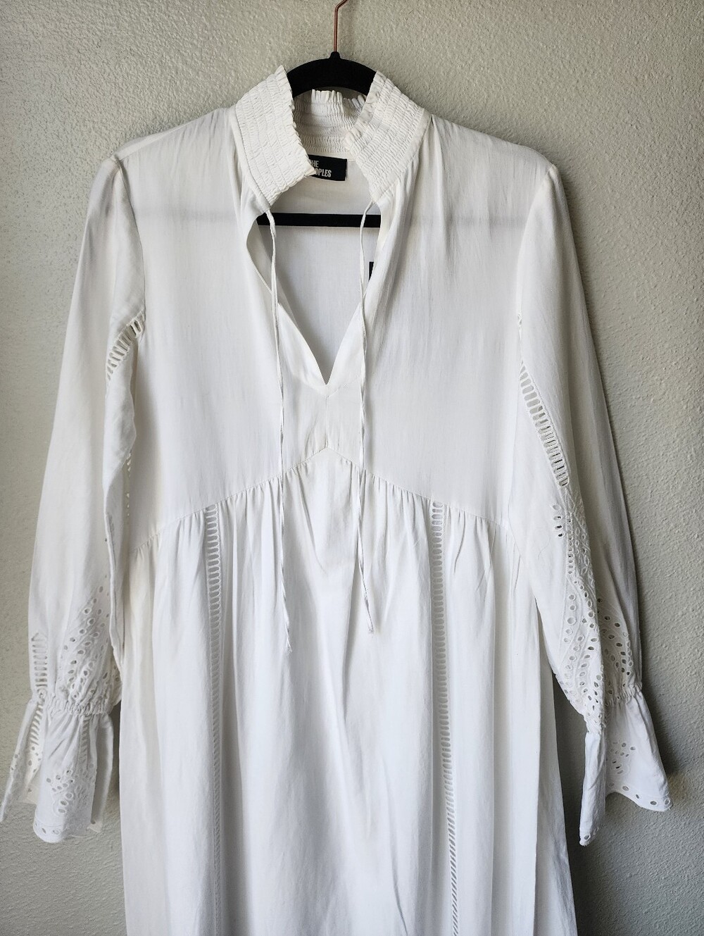 The Kooples Broderie Anglaise Eyelet Embroidered Cotton Maxi Size 1 Small White - Picture 4 of 16